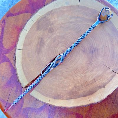 Ensorcell Artisan Wand Tiger Eye Staircase Twist