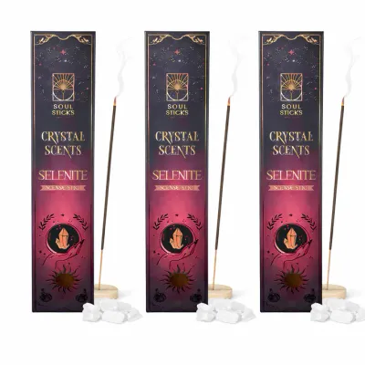 Soul Sticks Crystal Scents 20gm plus crystals - Selenite