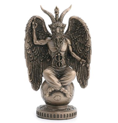 Small Baphomet Sitting on Globe (4.75in)