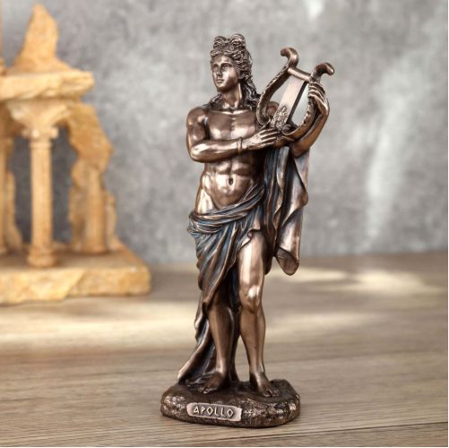 Medium Greek God Apollo Playing Lyre 6.5 in