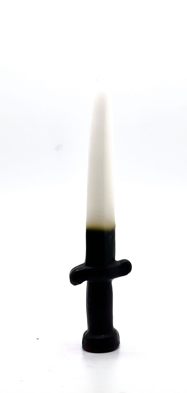Sword Candle "7 inches"- Reversible black and white