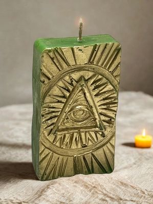 Eye Of Providence Block Candle