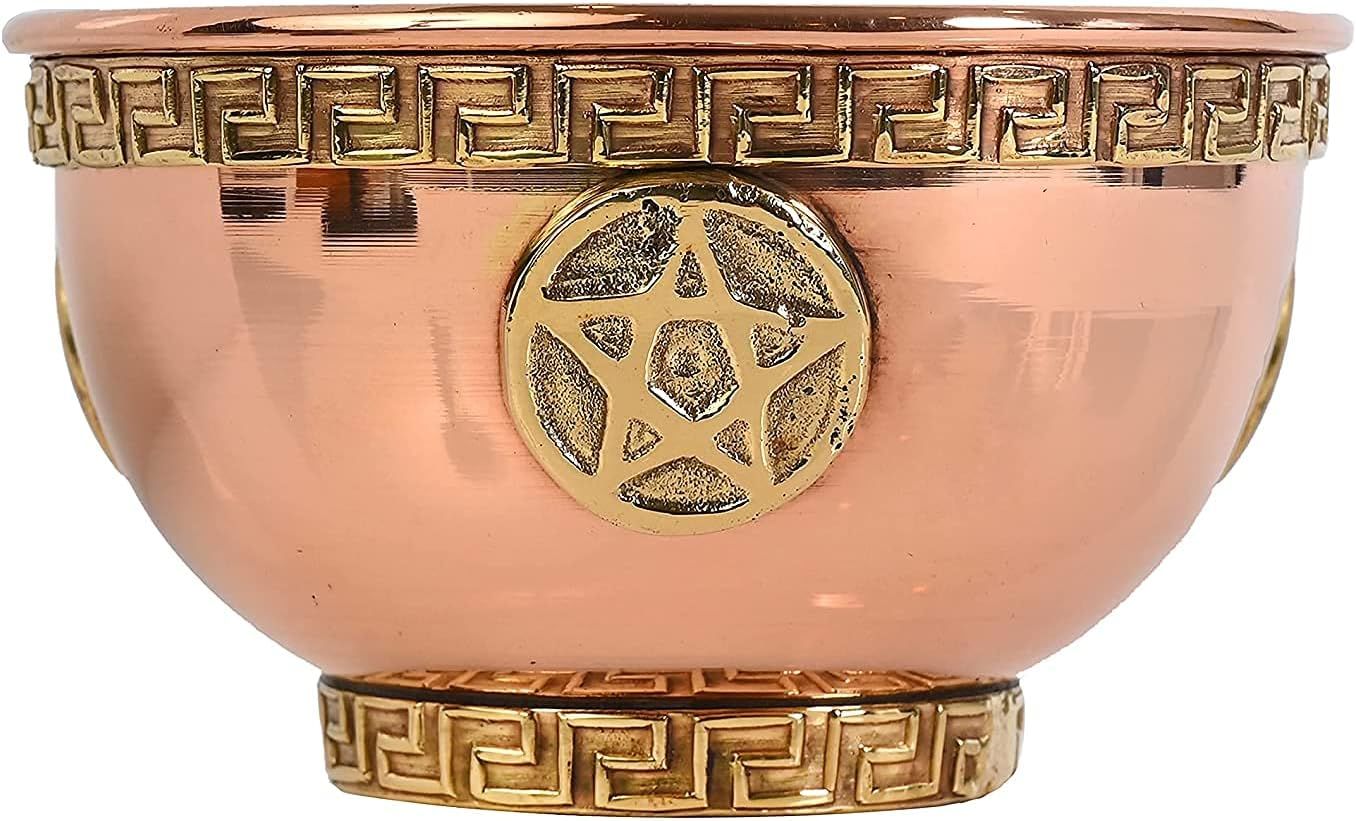 3" Copper Offering Bowls  Pentacle