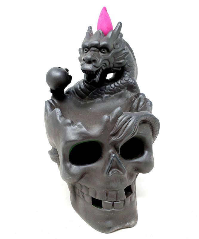 Skull Dragon Backflow Cone Buner