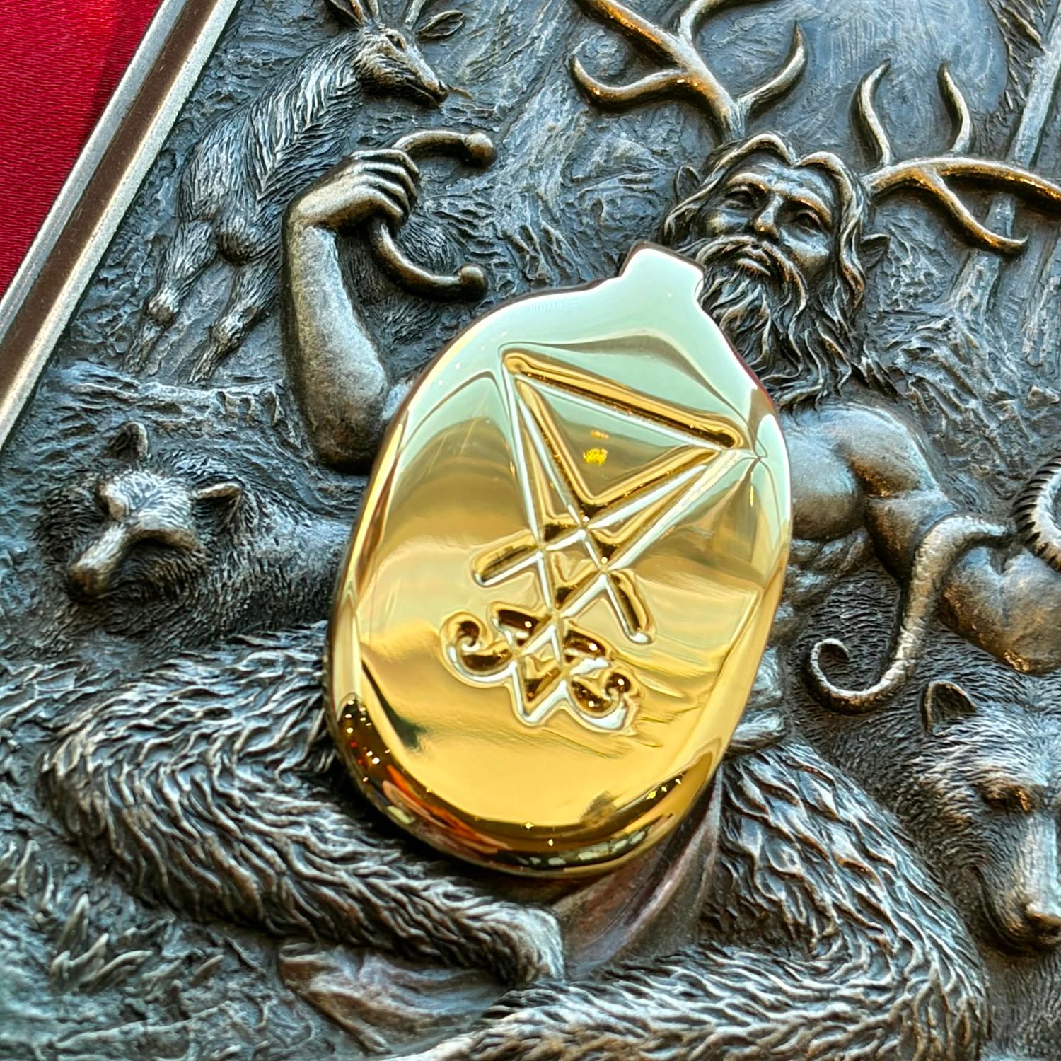 Luna Ignis Brass Sigil Of Lucifer Pendant