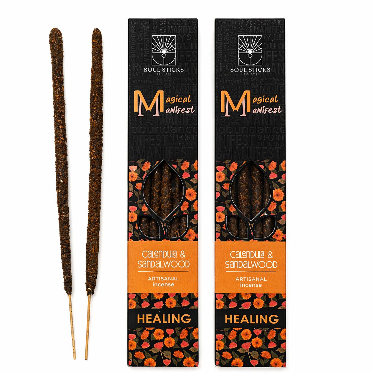 Soul Sticks Magical Manifest - Calendula and Sandalwood