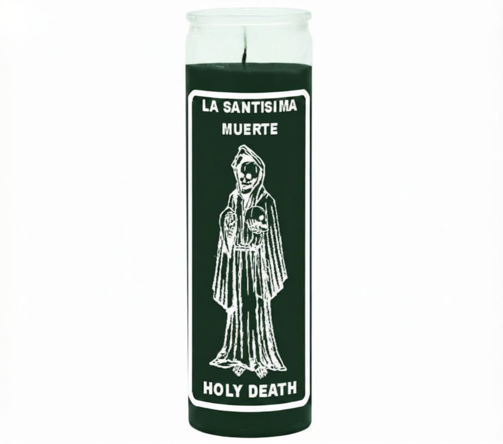Santa Muerte Green 7 Day Candle