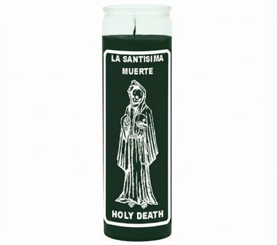 Santa Muerte Green 7 Day Candle