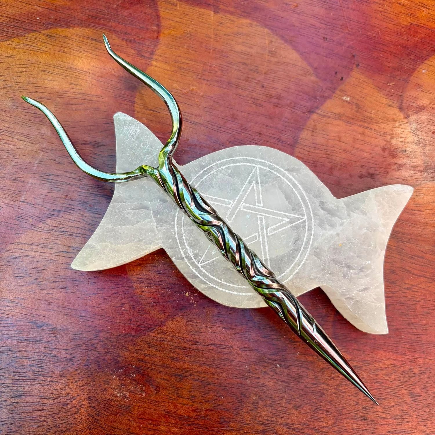 Stang Burin or Candle Scribe Vine Twist Polished