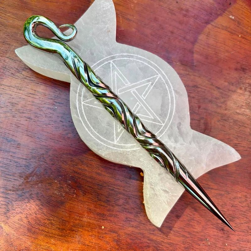 Celtic Hook Burin or Candle Scribe Vine Twist Polished