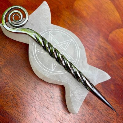 Celtic Spiral Burin or Candle Scribe Rope Twist Polished