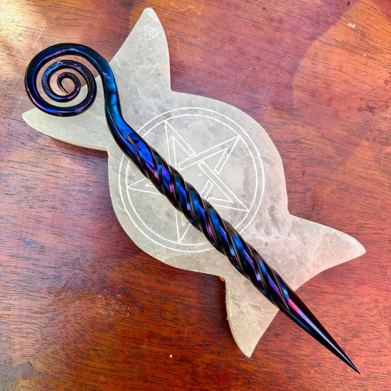 Celtic Spiral Burin or Candle Scribe Rope Twist Iridescent