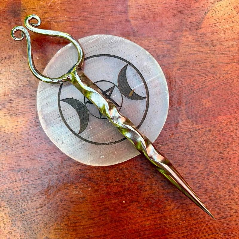 Celtic Stang Burin or Candle Scribe Vine Twist Polished