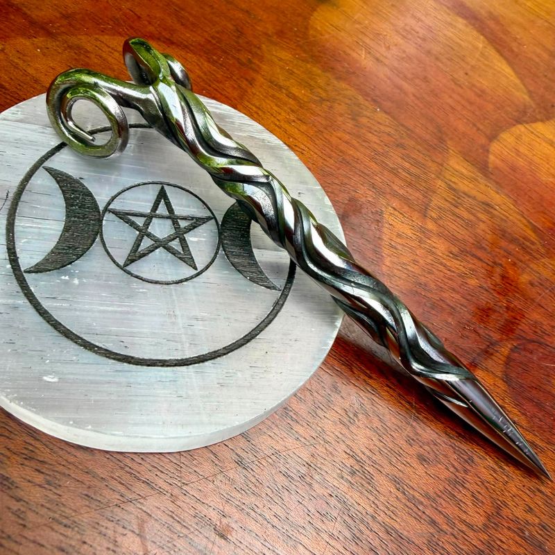 Ram Horns Burin or Candle Scribe Vine Twist Polished