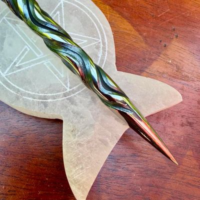Ram Horns Burin or Candle Scribe Vine Twist Polished