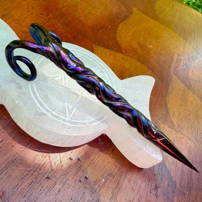 Rams Horns Burin or Candle Scribe Vine Twist Iridescent