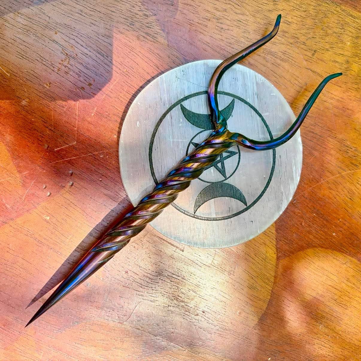 Stang Burin or Candle Scribe Single Twist Iridescent