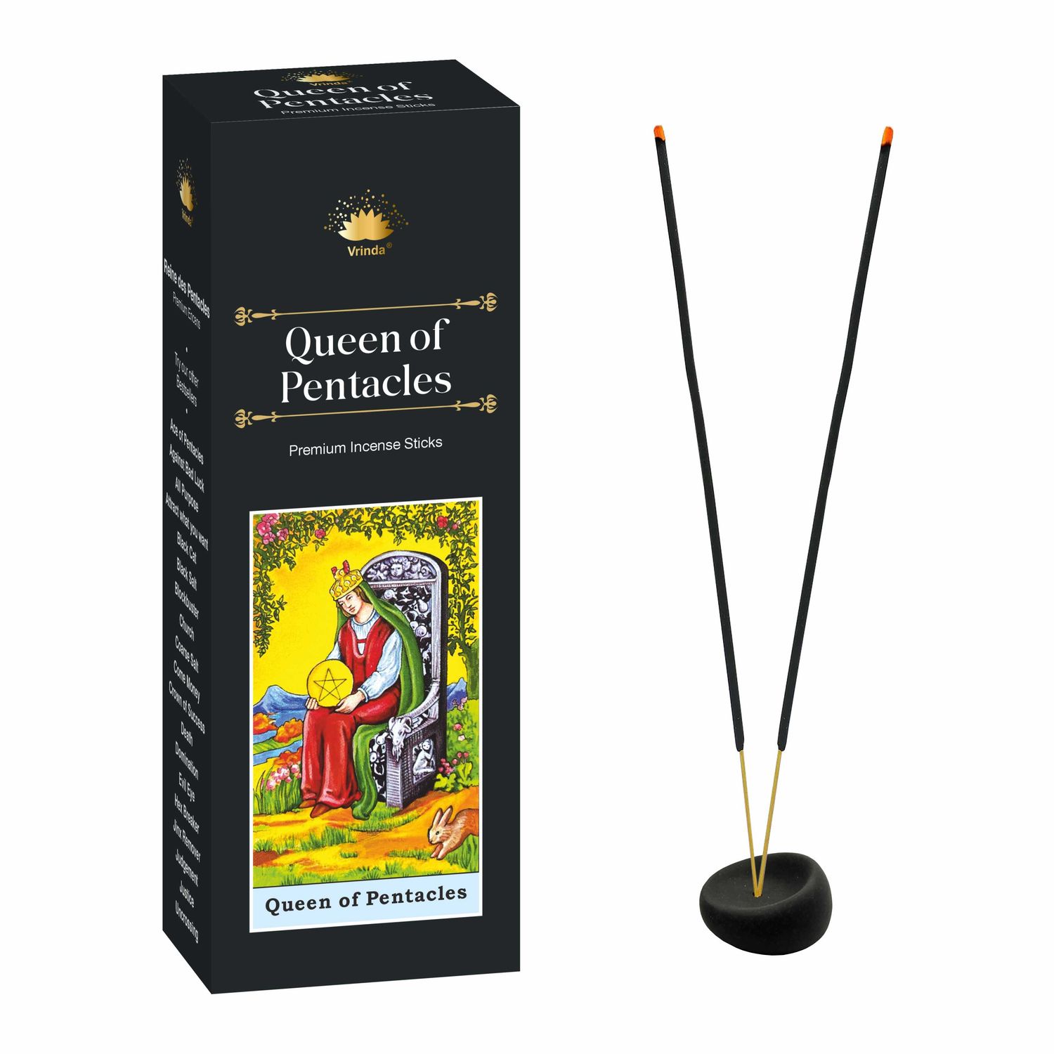 Vrinda Tarot Stick Incense- Queen Of Pentacles Vrinda Tarot Stick Incense- Queen Of Pentacles