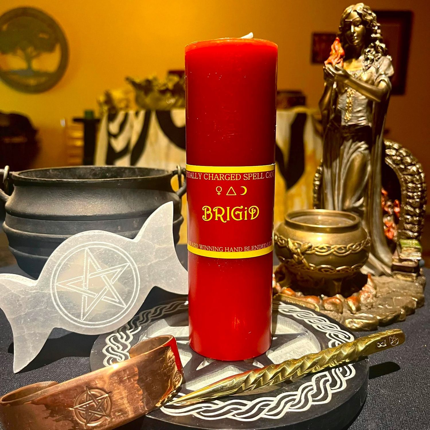 Luna Ignis Pillar Candle Brigid