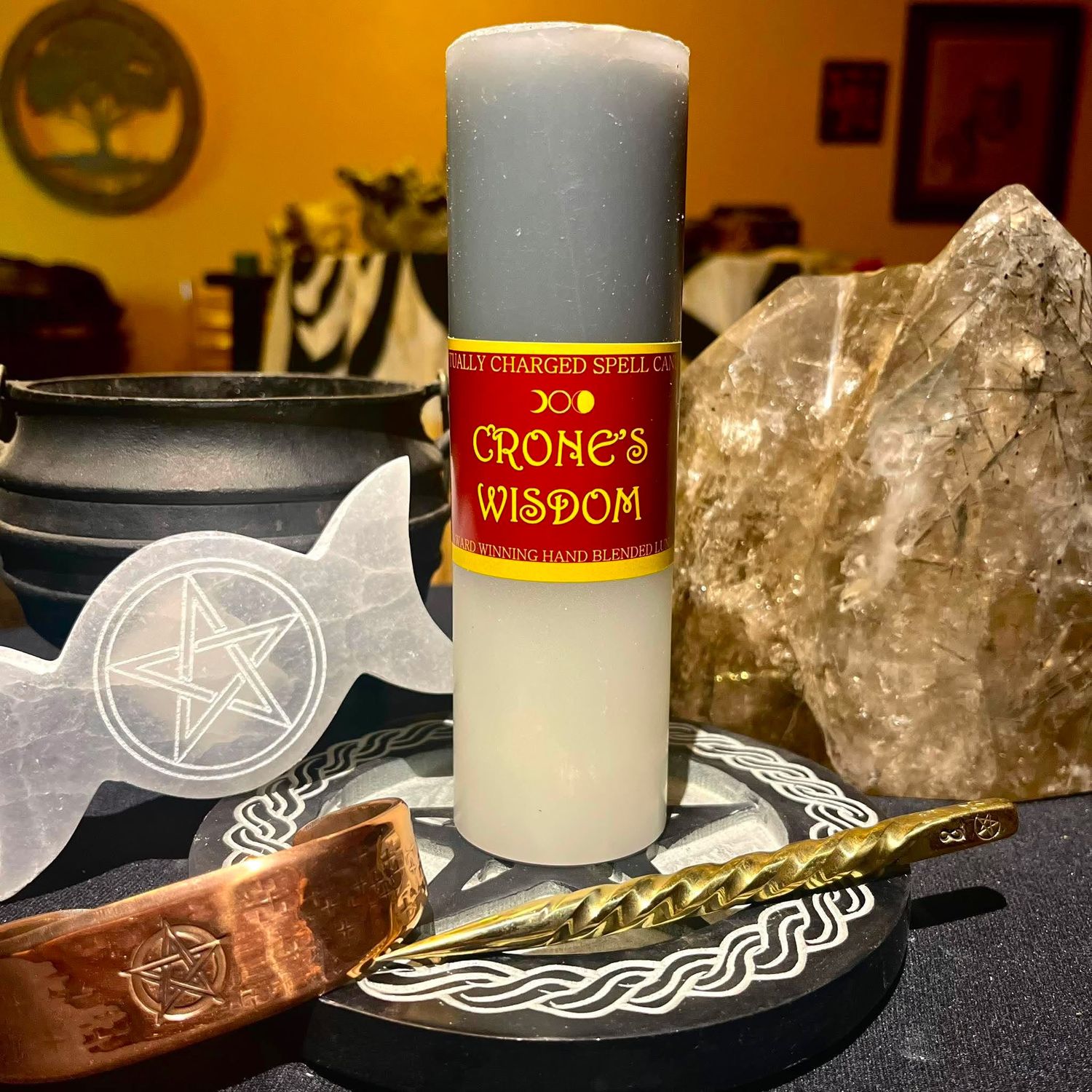 Luna Ignis Pillar Candle Crone's Wisdom Luna Ignis Pillar Candle Crone's Wisdom