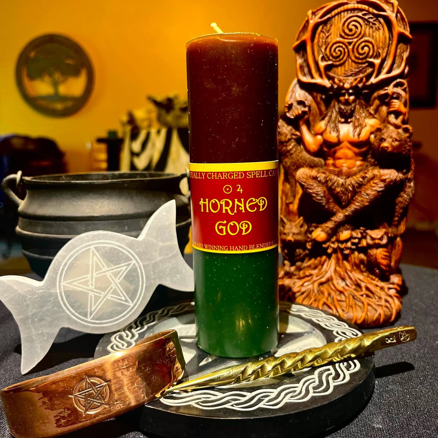 Luna Ignis Pillar Candle Horned God