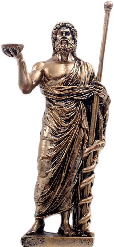 Medium Asclepius with Bowl 6"
