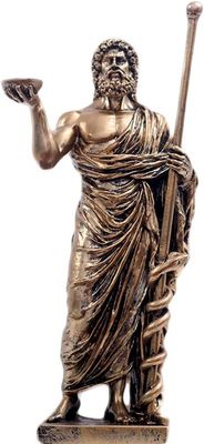 Medium Asclepius with Bowl 6"