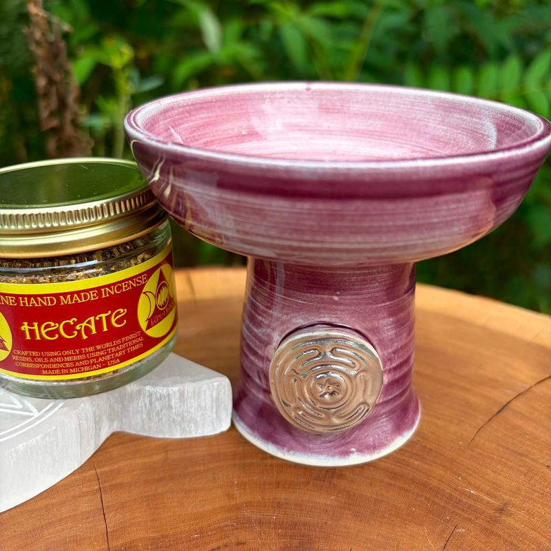 Luna Ignis Ceramic Incense Burner Hecate Light Purple Luna Ignis Ceramic Incense Burner Hecate Light Purple