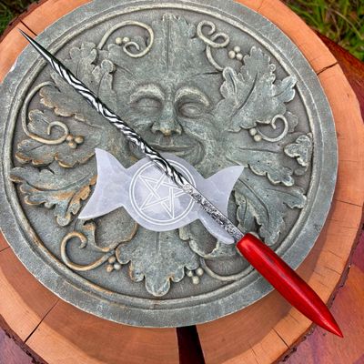 Four Elements Iron Wand Vermillion Handle 1 Four Elements Iron Wand Vermillion Handle 1