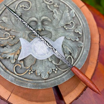 Four Elements Iron Wand Lacewood Handle 1 Four Elements Iron Wand Lacewood Handle 1