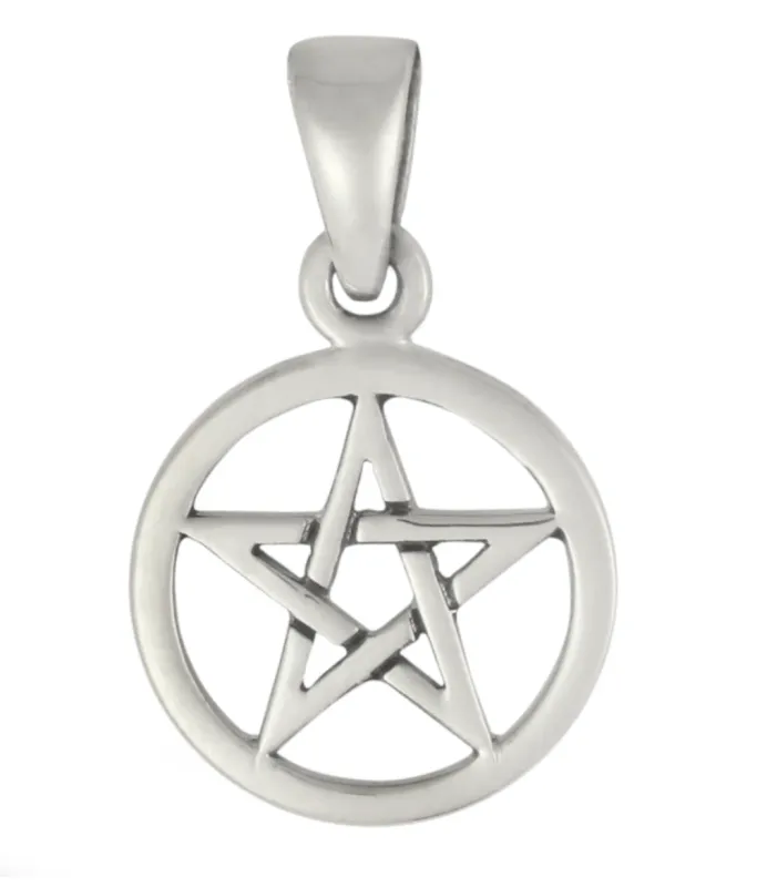 Small Sterling Silver Pentagram Pendant