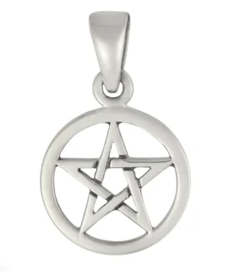 Small Sterling Silver Pentagram Pendant Small Sterling Silver Pentagram Pendant