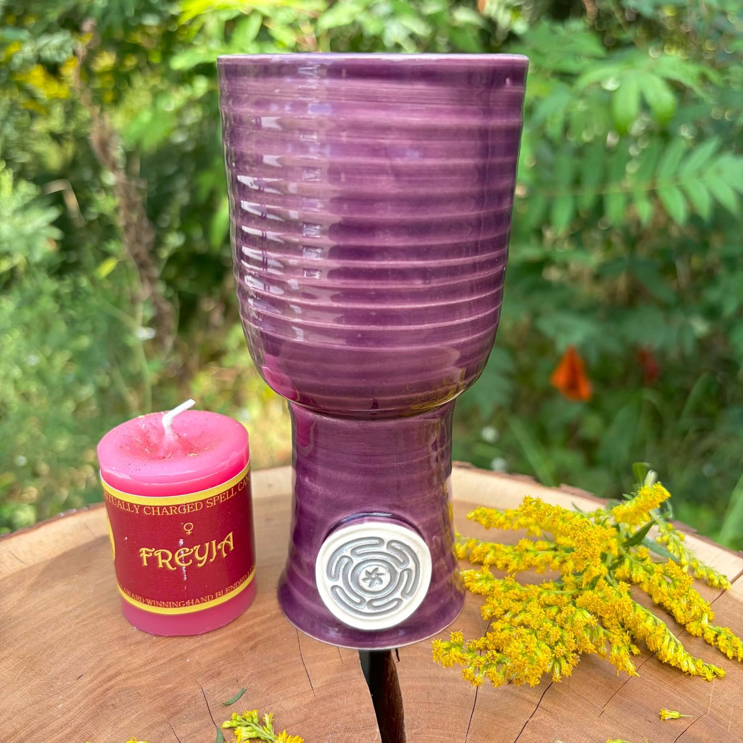 Luna Ignis Ceramic Hecate Chalice Purple