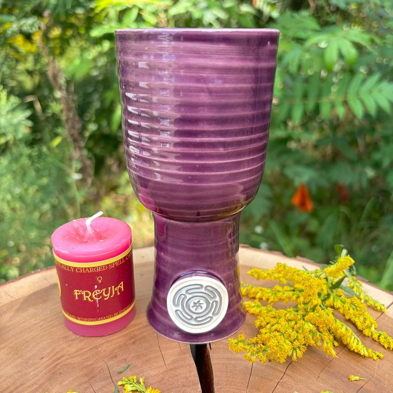 Luna Ignis Ceramic Hecate Chalice Purple