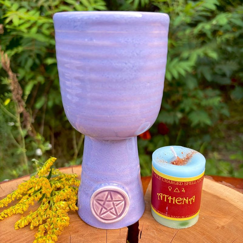 Luna Ignis Ceramic Chalice Light Purple Pentacle