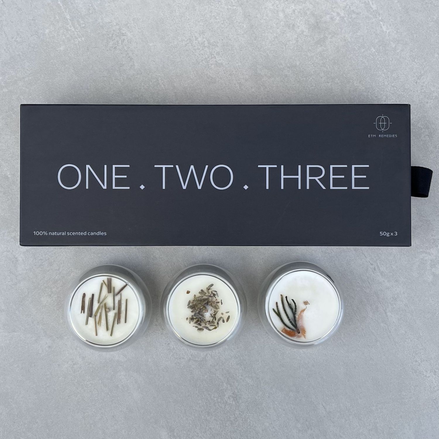 ONE.TWO.THREE CANDLE SET (CUSTOMIZED)