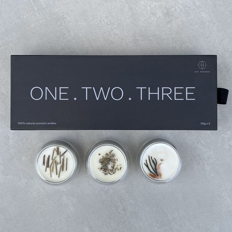 ONE.TWO.THREE CANDLE SET (CUSTOMIZED)
