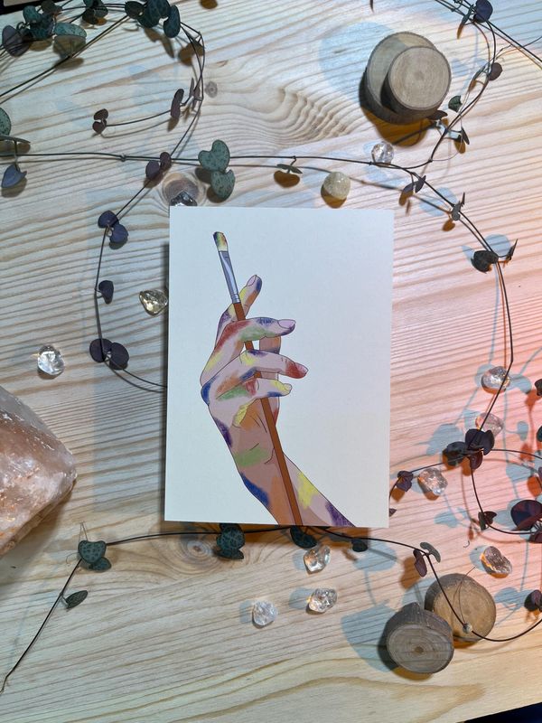 Postkarte - Ich mal die Welt wie sie mir gefällt