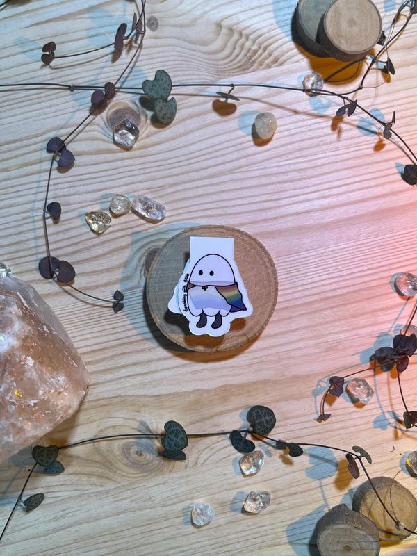 mini Magnetlesezeichen - Geist "Spooking with Pride"