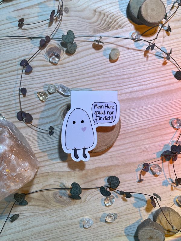 Magnetlesezeichen - Geist "Mein Herz spukt nur für dich"