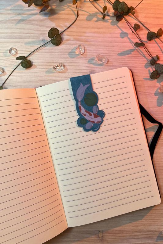 Magnetlesezeichen - Koi mit Wasser