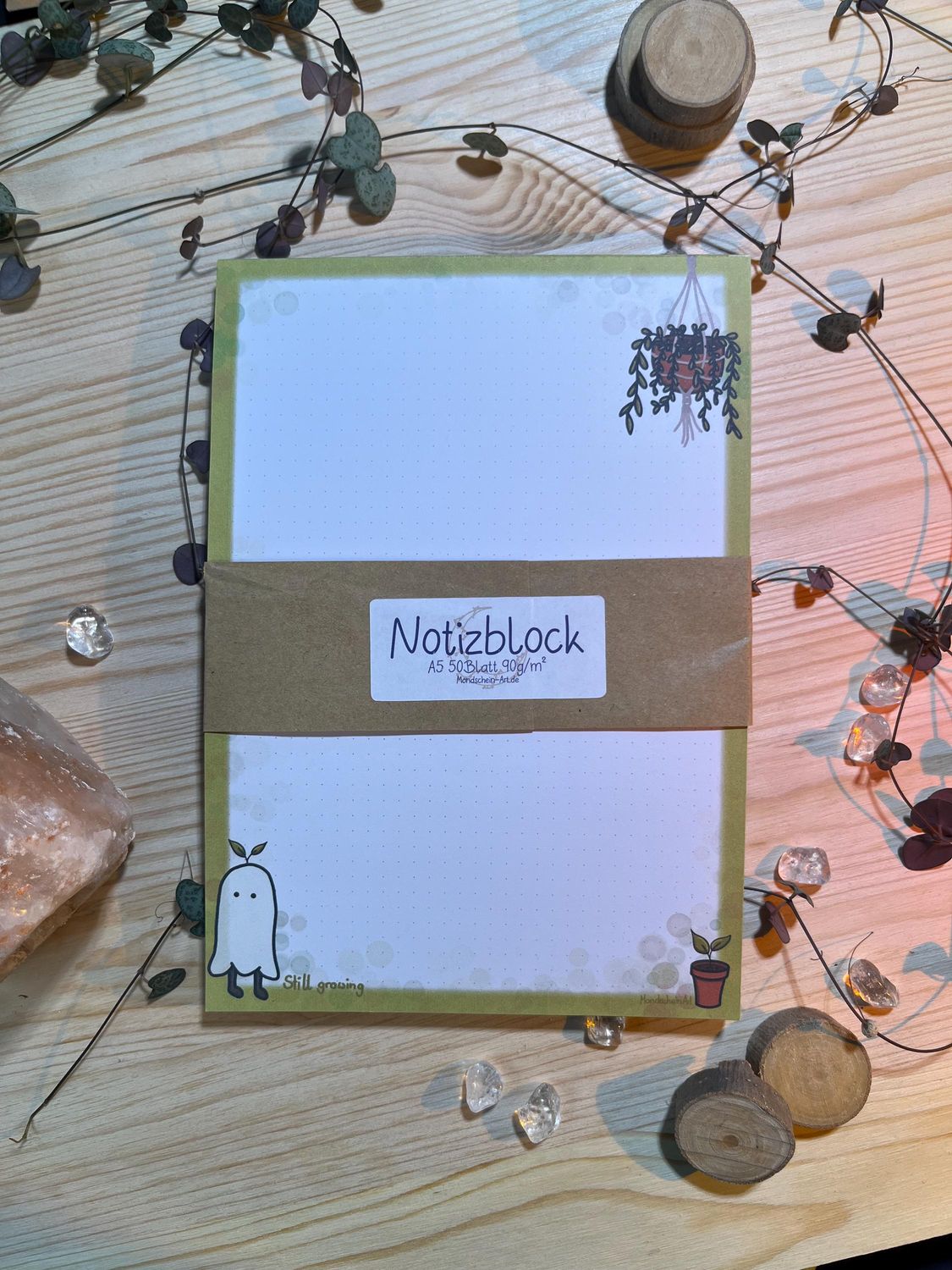 Block dotted A5 - Geist „still growing“ 50 Blatt