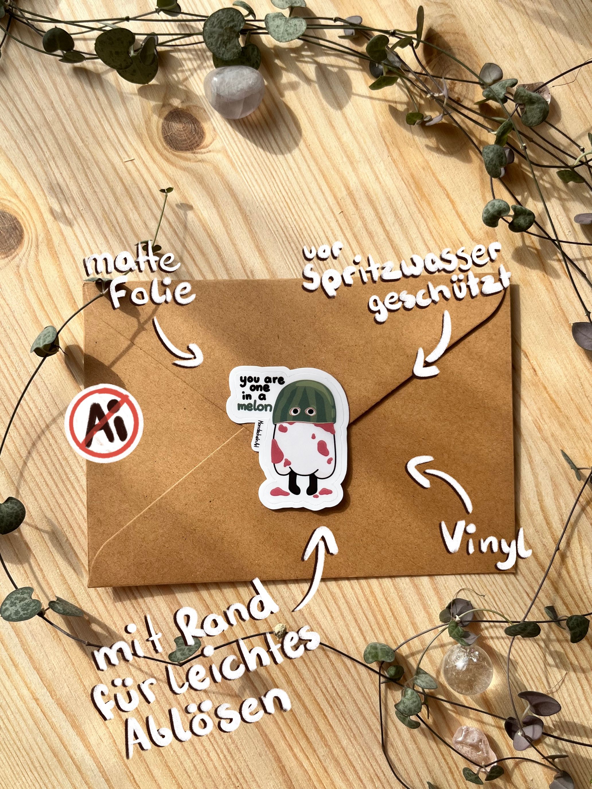 Vinyl Sticker - Geist „you are one in a melon“