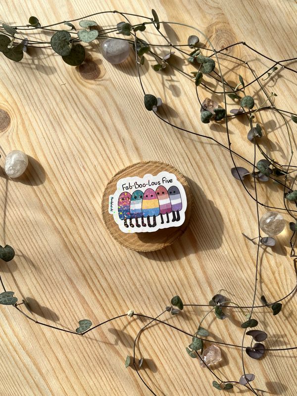Vinyl Sticker -  Fab-Boo-lous Five