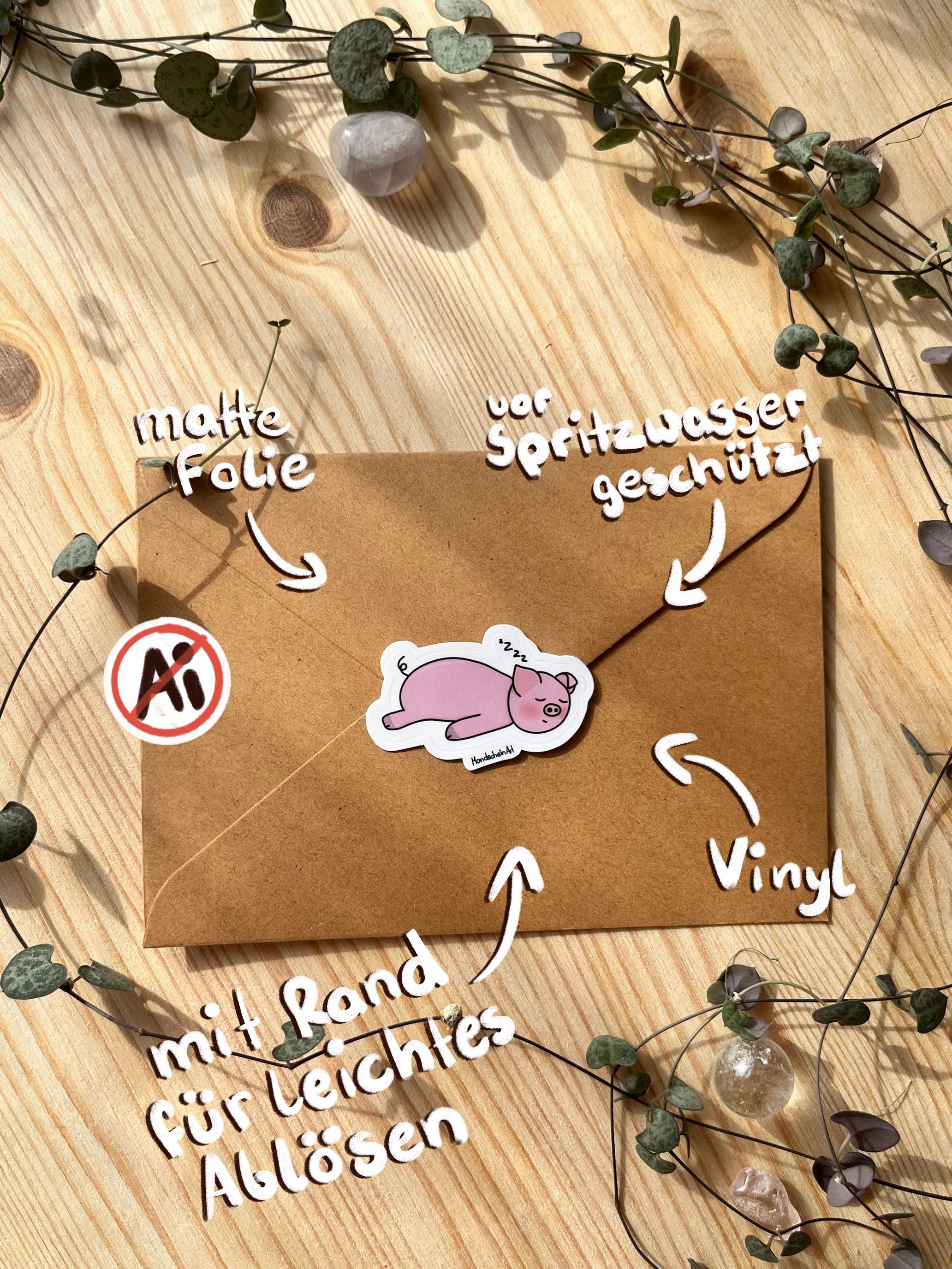 Vinyl Sticker - Schwein Schlafi