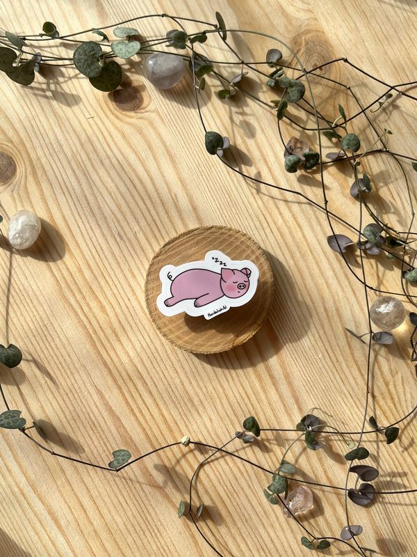 Vinyl Sticker - Schwein Schlafi