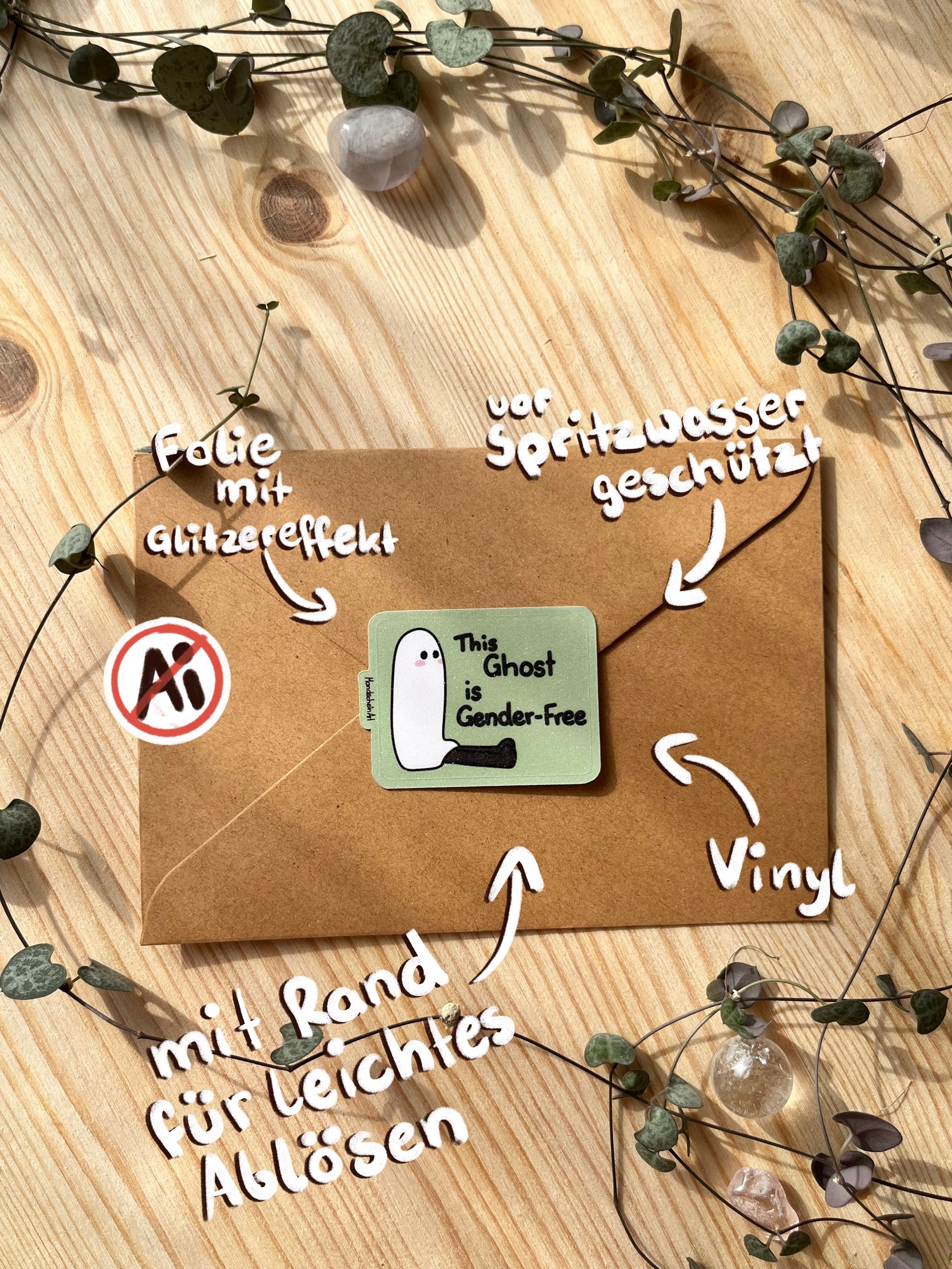 Vinyl Sticker - This ghost is Gender-free