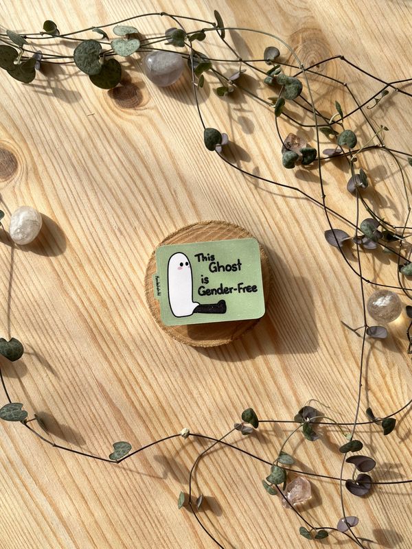 Vinyl Sticker - This ghost is Gender-free