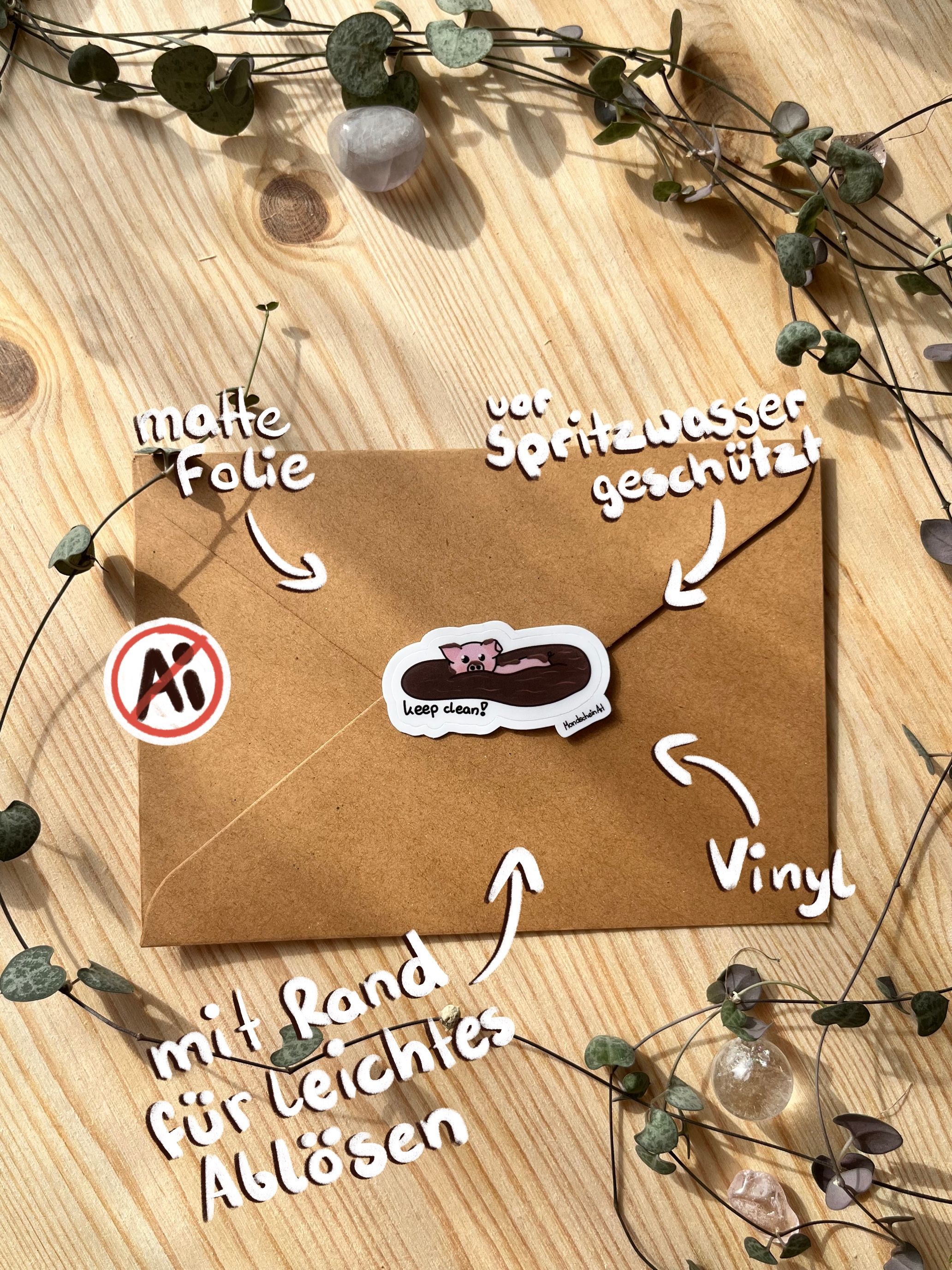 Vinyl Sticker - Schwein „Keep Clean!