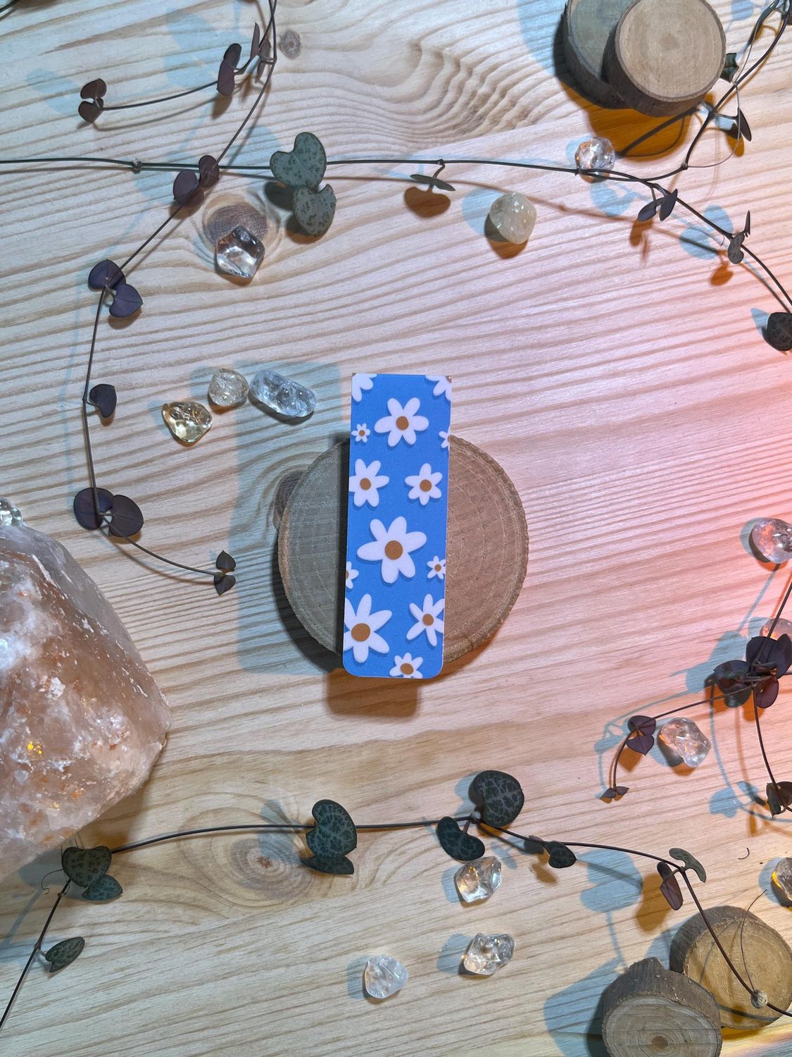 Magnetlesezeichen - Blümchen weiß